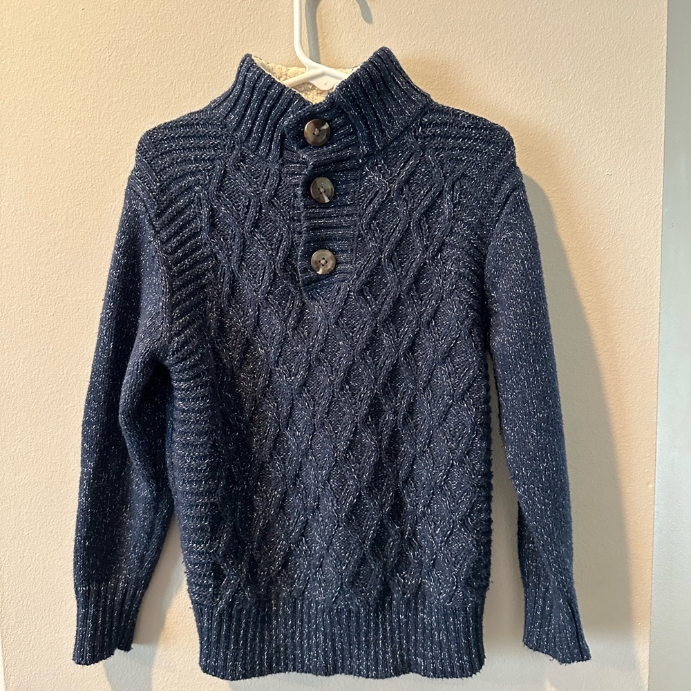 Cat and Jack blue cable knit sweater XS